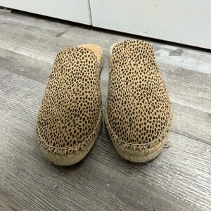 Leopard Print Espadrille Mules